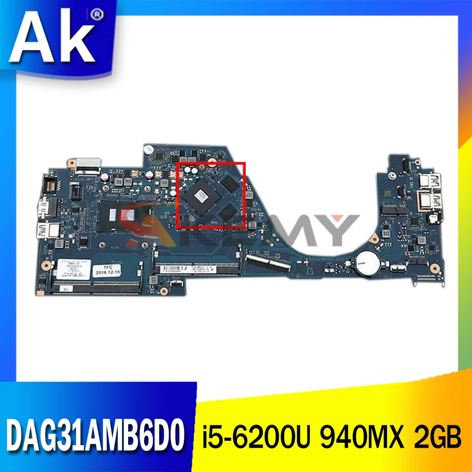 

For HP 14-AL Laptop Motherboard With SR2EY i5-6200u CPU 940MX 2GB GPU 855834-601 855834-001 DAG31AMB6D0 100% Tested Fast Ship