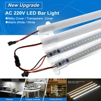 72leds led bar light ac220v high brightness backlight for kitchen light smd2835 led rigid light strip profile 8w 40cm 30cm