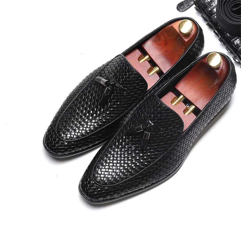 

Туфли-оксфорды мужские из натуральной кожи, дышащие, с кисточками