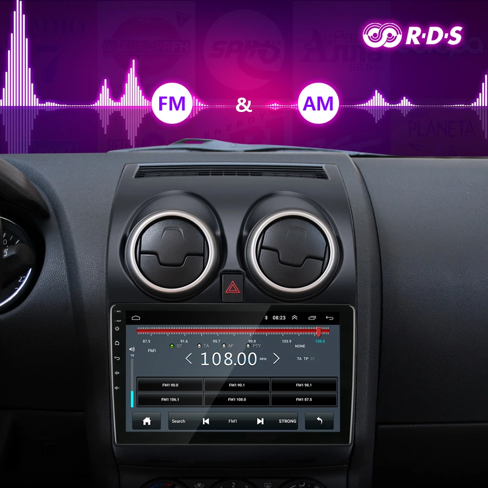 Jansite " R9 Android Автомагнитола для Nissan Qashqai 2006-2013 RDS DSP плеер сенсорный экран 2G+ 3 2G мультимедийные плееры с рамкой