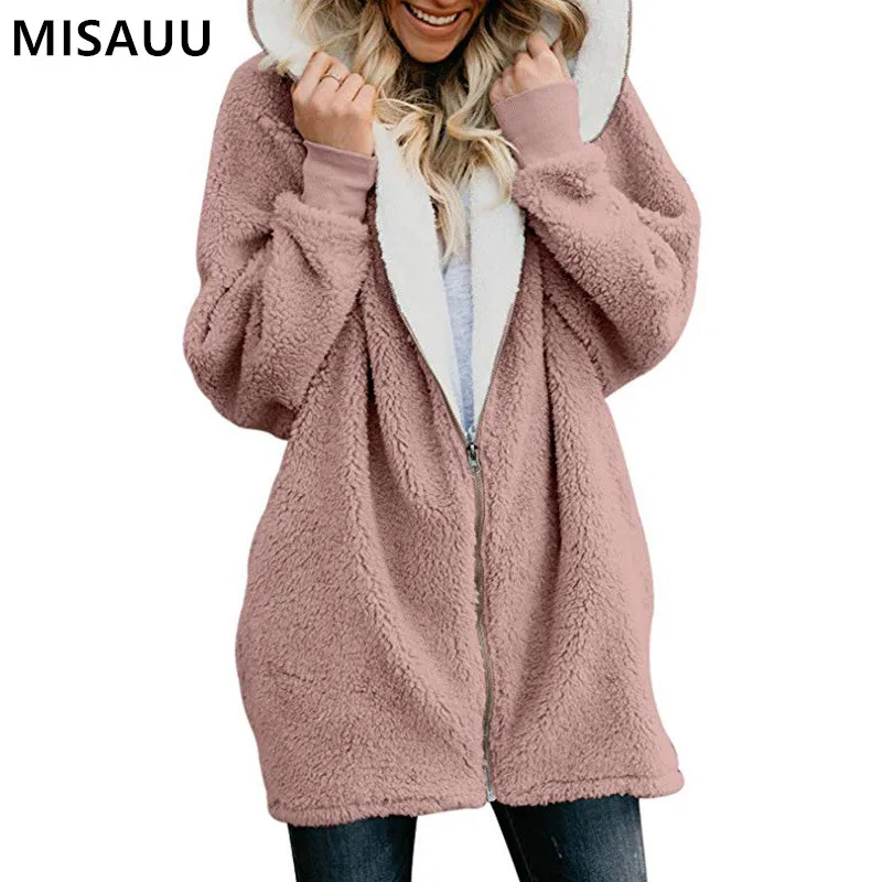 Женское пальто с капюшоном на молнии винтажная Длинная толстовка Повседневная