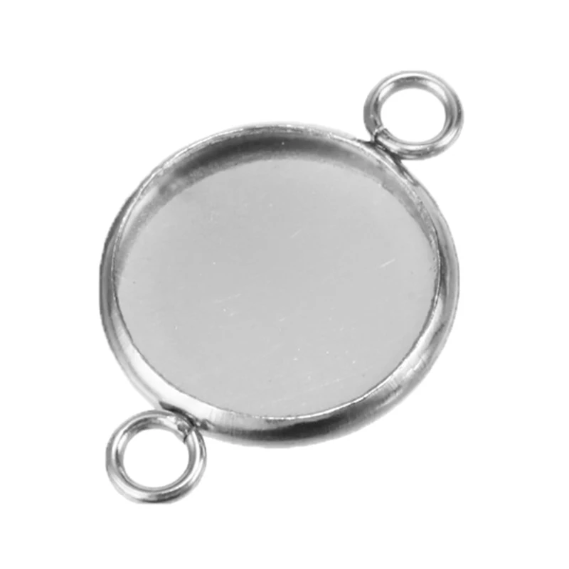 30 шт./компл. Нержавеющая сталь Кабошон Камея рамка базовой настройки разъем