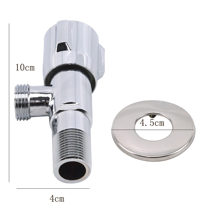 

Silver Full Copper Body Thickened Explosion-Proof Triangle Valve Washing Machine Toilet Water Stop Valve Multi-Function Faucet
