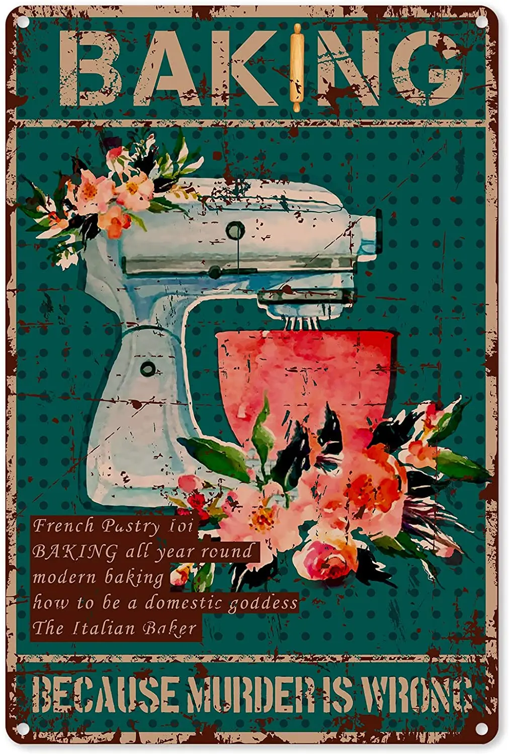 Забавные цитаты для выпечки металлический жестяной знак Настенный декор