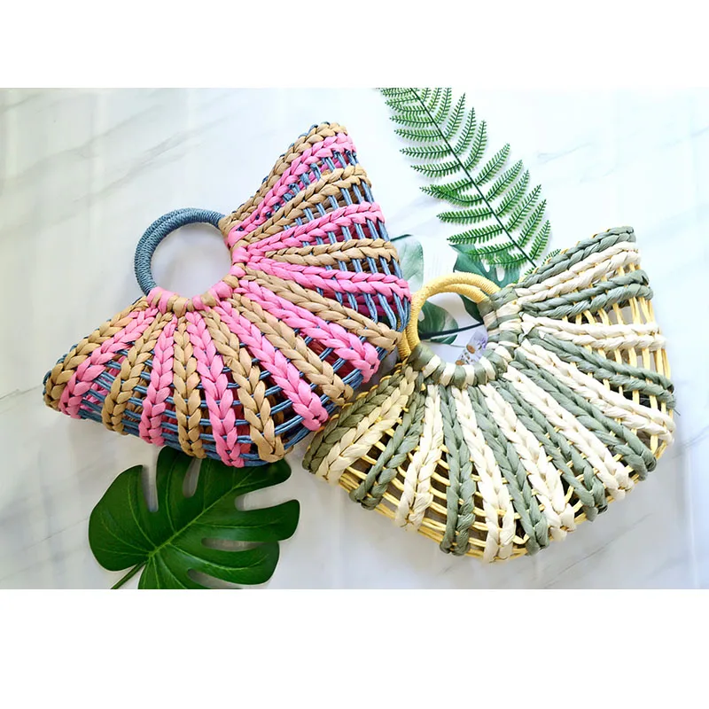 XMESSUN женские панелями Соломенная пляжная сумка 2021 новинка моды летнего сезона