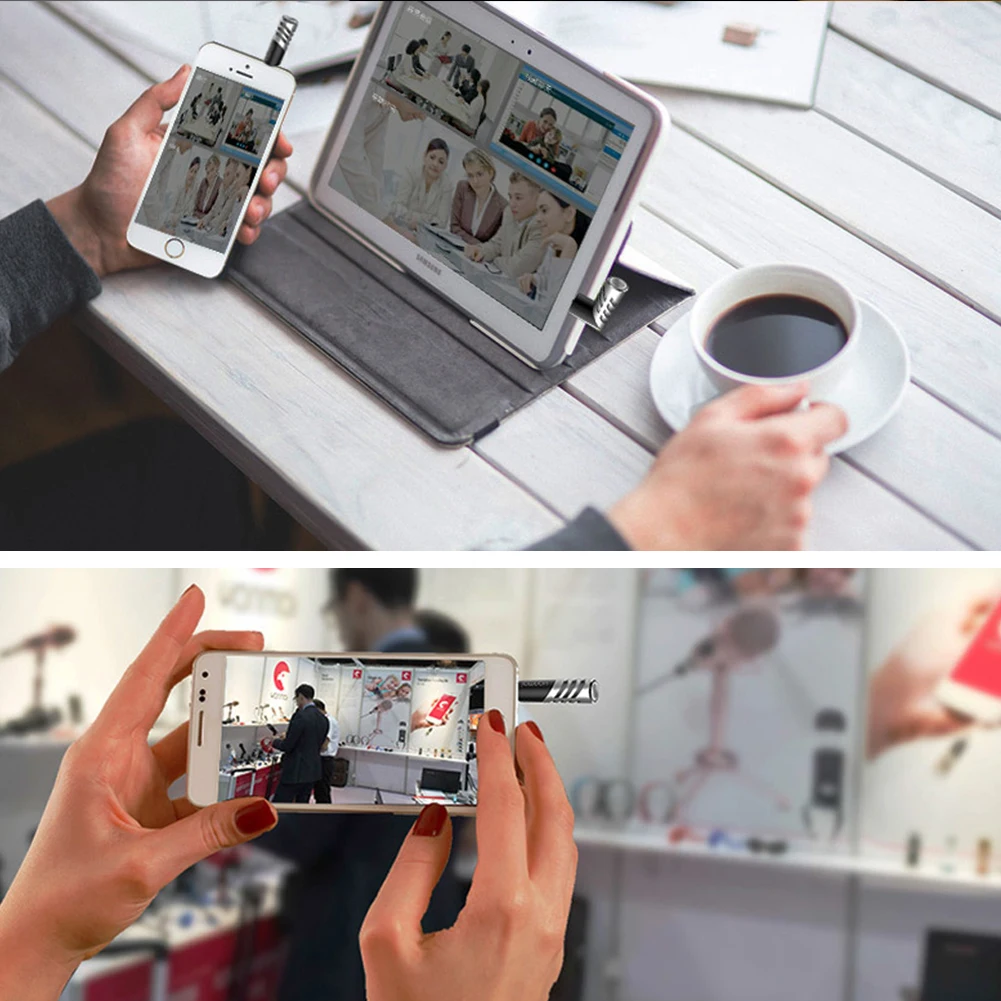 3.5mm Condenser Microphone Live Video Interview Recording Mic For Apple Android Mobile Phone High Quality | Электроника