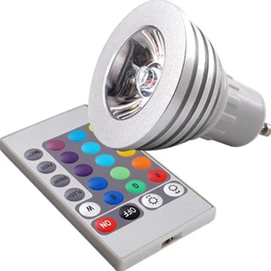 3 Вт GU10 16 смена Цветов RGB светодиодный светильник лампа с пультом дистанционного