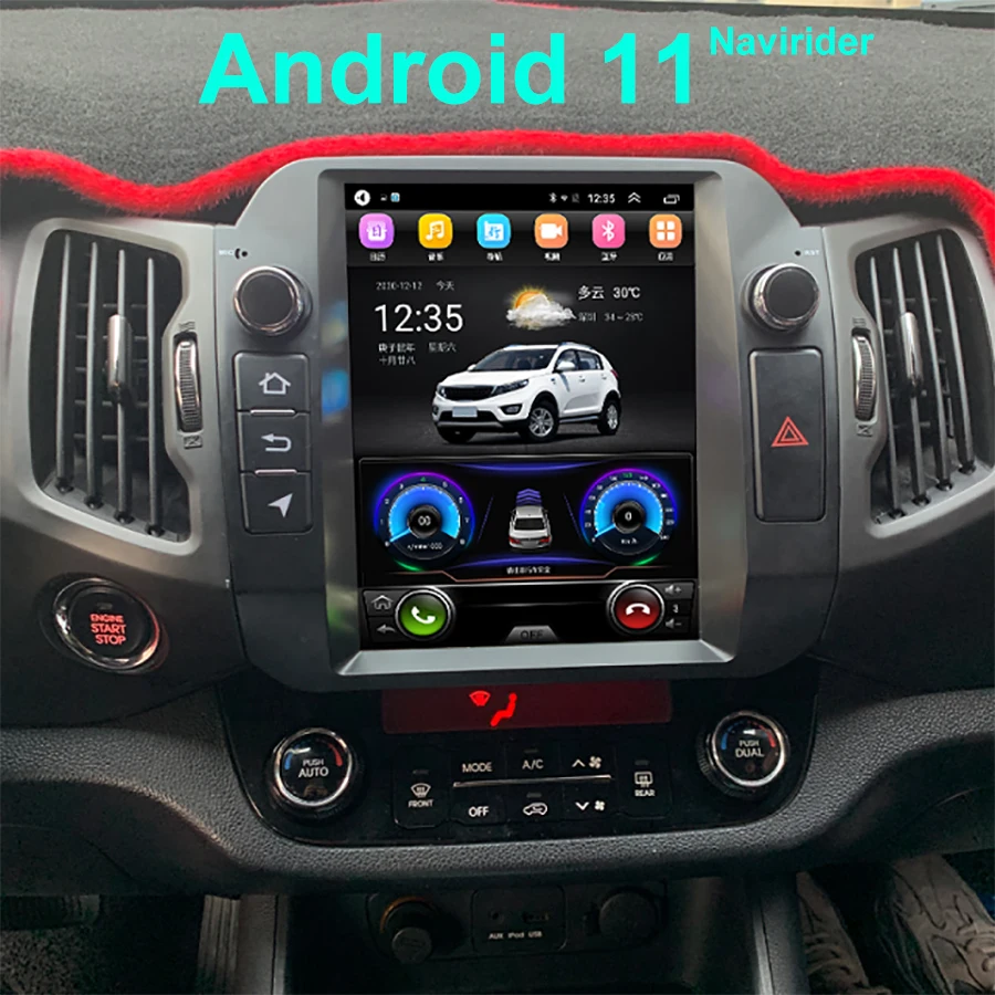 Автомагнитола 2 Din на Android 11 с радио и видеоплеером для KIA Sportage 3 2010-2016 2015 Carplay