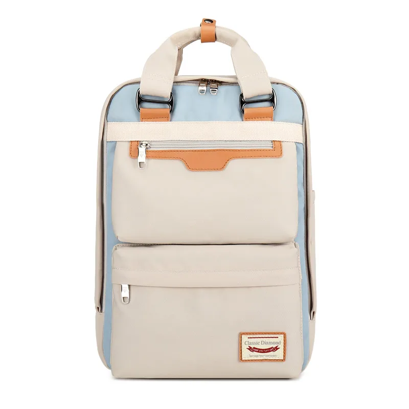 light gray large Хит, женский рюкзак для школьников-подростков, нейлоновый Школьный рюкзак, повседневная женская сумка для ноутбука, рюкзак mochilas - Цвет: light gray large