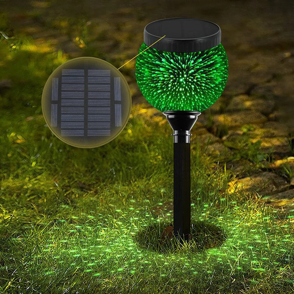 

3D стеклянный шар, светильник для газона, 3D стеклянный светильник для газона, герметичный дизайн, парка, путь, вилла, ландшафт, солнечный ночн...