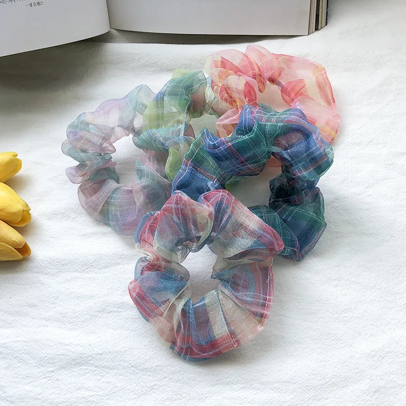 Новинка модная прозрачная сетчатая пряжа в полоску милая маленькая свежая