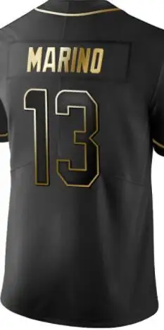 

BALIWEISA Dan Marino Black Golden Jerseys T-shirt