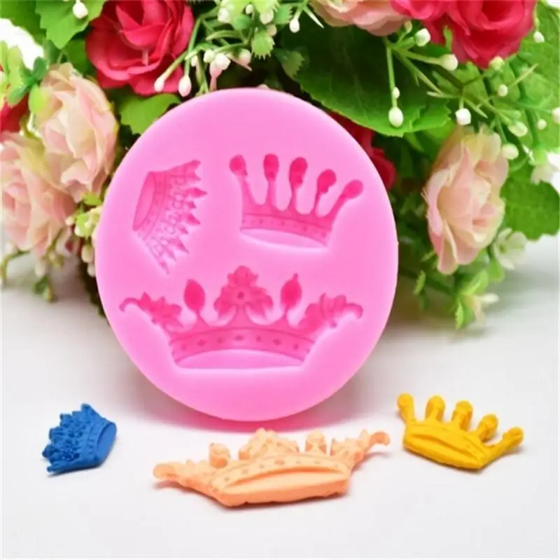 

Crown Fondant Silicone Mold Cake Decoration Baking Supplies Candy Chocolate Molds