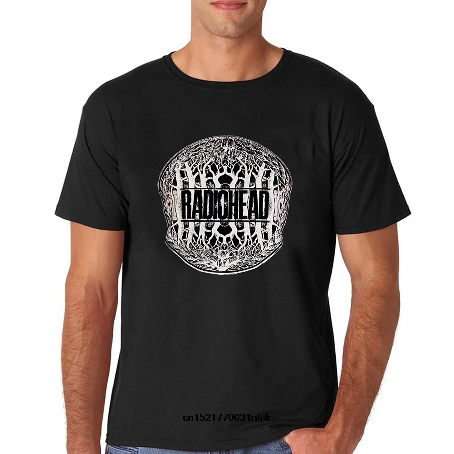 Мужская футболка футболки с радиоголовым принтом забавная новинка для