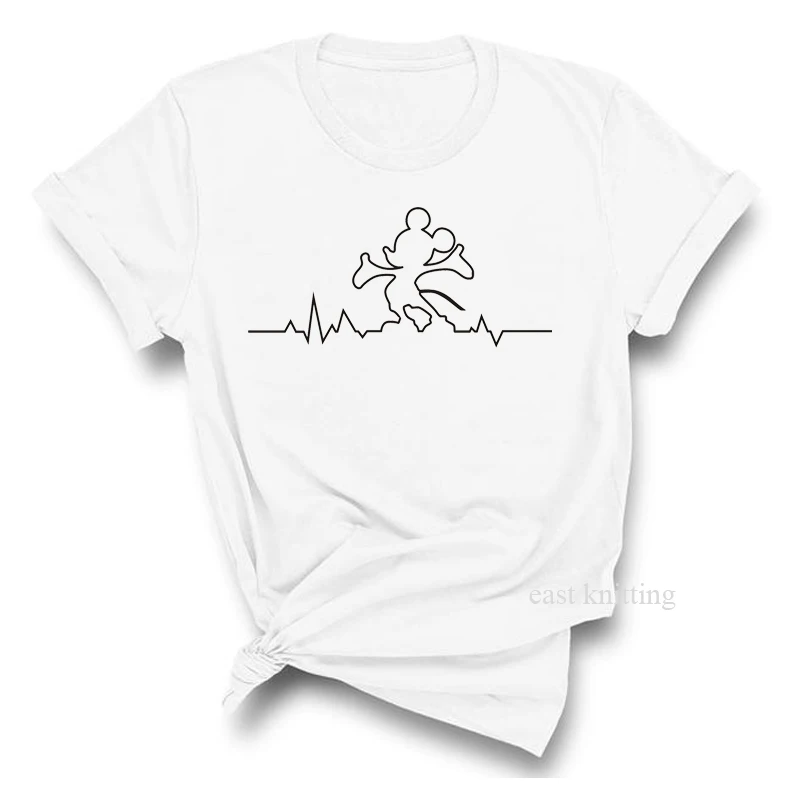 0970-white Heartbeat Lifeline, собачья Лапка, кошачья лапка, женская футболка, Halajuku, повседневная забавная футболка, унисекс, для девушек, топ, футболки, хипстер, Прямая поставка - Цвет: 0970-white