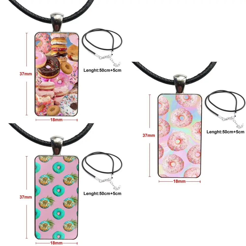 Для женщин Подарки мальчик мода стекло кабошон кулон прямоугольное ожерелье