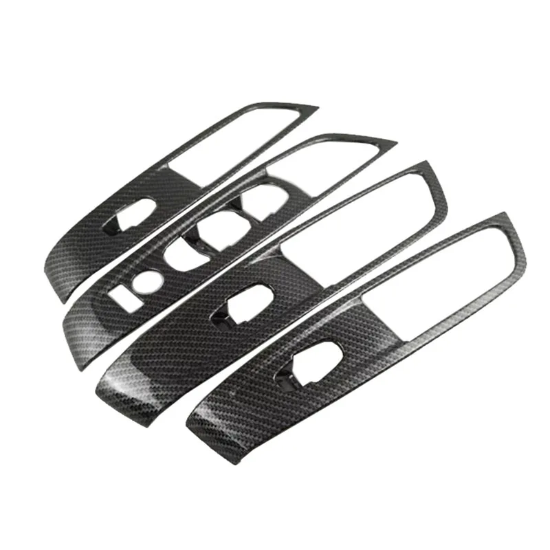 

For Renault Koleos 2017 2018 ABSCarbon Fiber Inner window switch panel cover Tirm left-hand drive (LHD) 4PCS