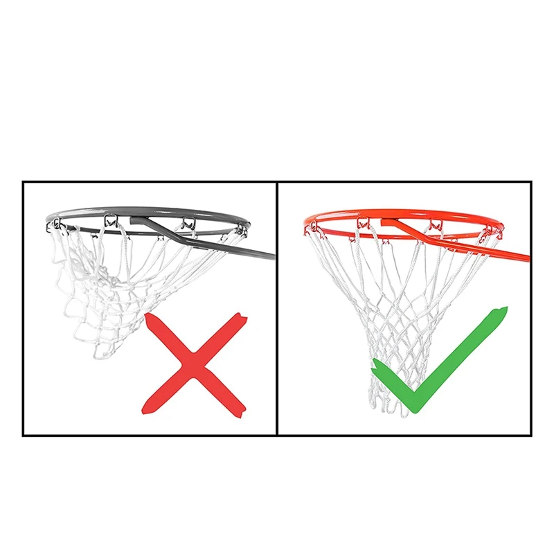 

Heavy Duty Basketball Net Replacement,All Weather Anti Whip, Fits Standard Indoor or Outdoor Rims,White,12 Loops