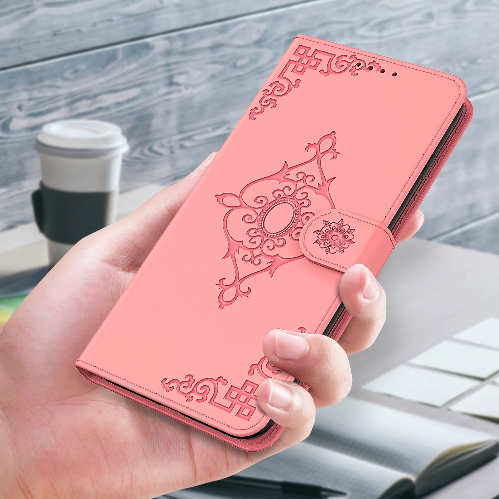 Кожаный чехол-бумажник в китайском стиле для Google Pixel 3A / XL роскошный качественный