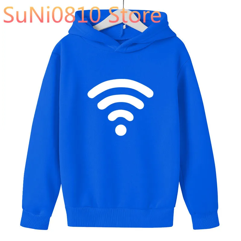 

WIFI Print Kids Girls Boys Fall/Winter Long-Sleeved Hoodies Children Jackets Toddler Boys Girls Pullovers Casual Sweatshirts