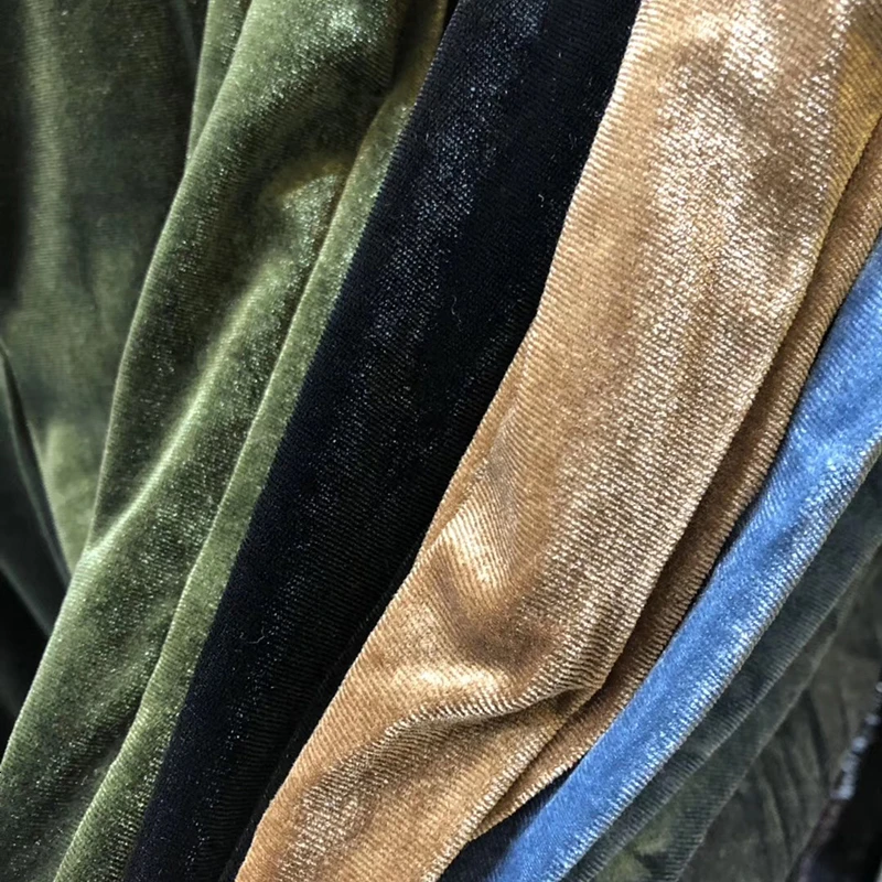 TWOTWINSTYLE бархатные элегантные женские брюки с эластичной высокой талией широкие