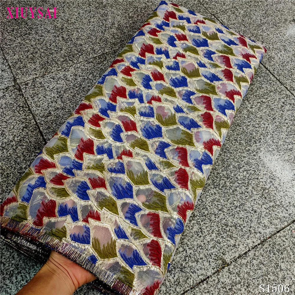 

2021 Latest Brocade Jacquard Lace Fabric French Lace Fabric High Quality African Nigerian Lace Fabric For Wedding SL1506