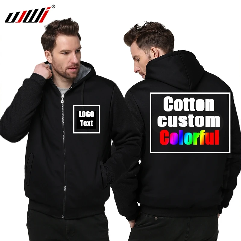 UJWI мужские толстовки с принтом на заказ DIY печать логотипа дизайн Толстовка