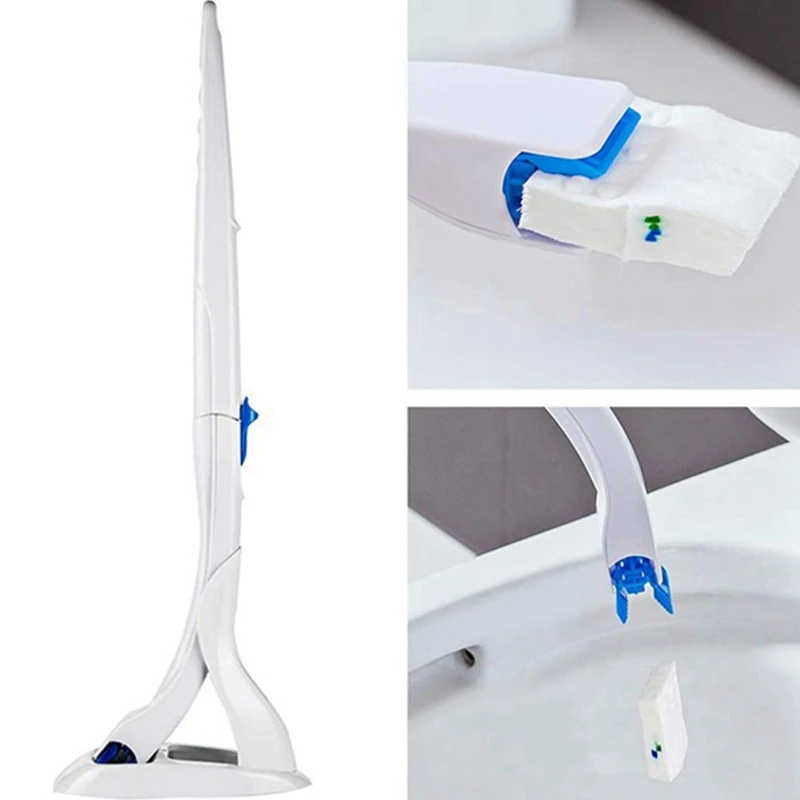 

Disposable Toilet Brush Set Household Toilet Brush Splicing Long Handle Brush Clip Type Disposable Toilet Cleaning Brush