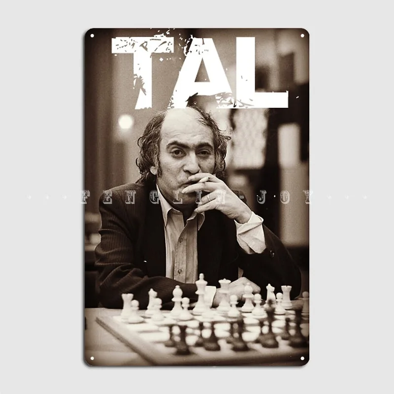 

Russian Chess Grandmaster Mikhail Tal Metal Sign Cinema Living Room Home Retro Garage Decoration Tin Sign Posters