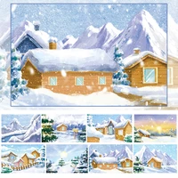 holiday paper tape snow house washi tape winter castle and snow mountain washi tape for holidays diy decoration
