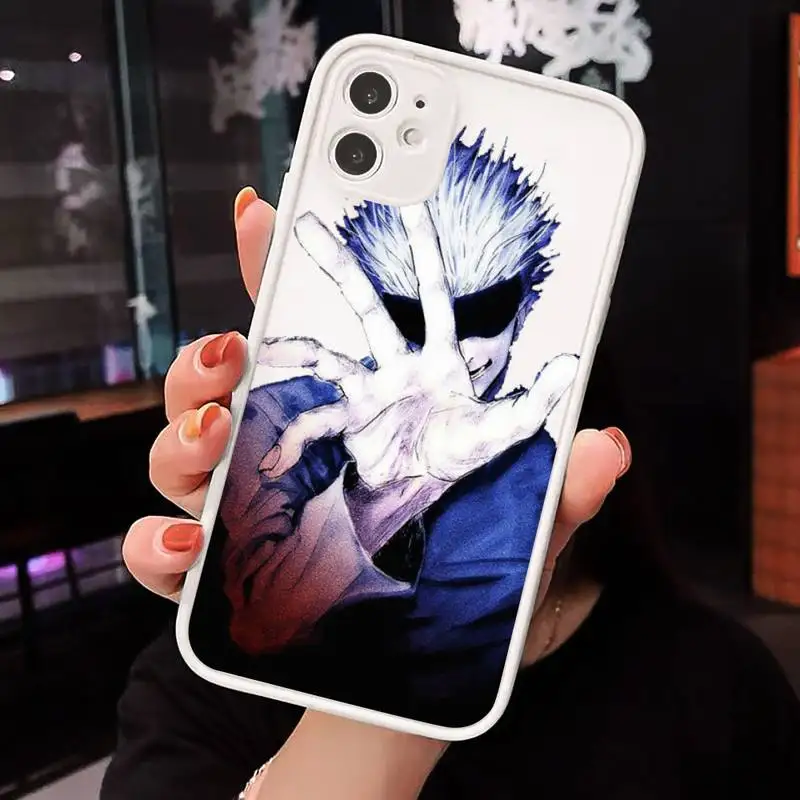 

Jujutsu Kaisen anime cartoon Phone Case Matte Transparent for iPhone 7 8 11 12 s mini pro X XS XR MAX Plus cover funda