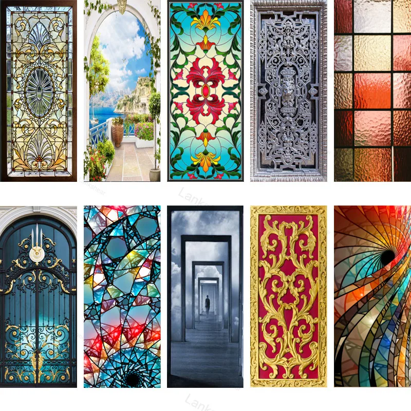 

3D Door Sticker Door Wrap Wall Sticker Mural Wallpaper Poster Self Adhesive Pvc Removable Waterproof Door Decal Home Decor