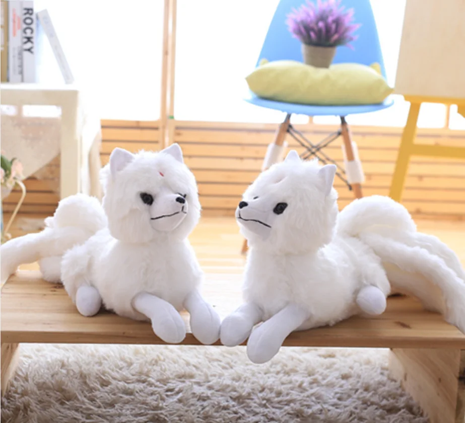 Плюшевые игрушки плюшевые животные девять хвостов лиса куклы Kyuubi Kitsune креативные