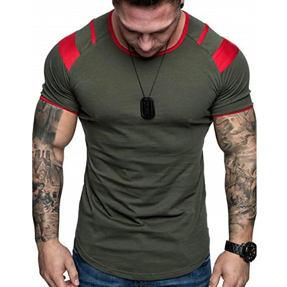 

80%HOTMen Solid Color SlimS1 FitS1 Undershirt Short Sleeve Summer T-shirt Shirt for Party