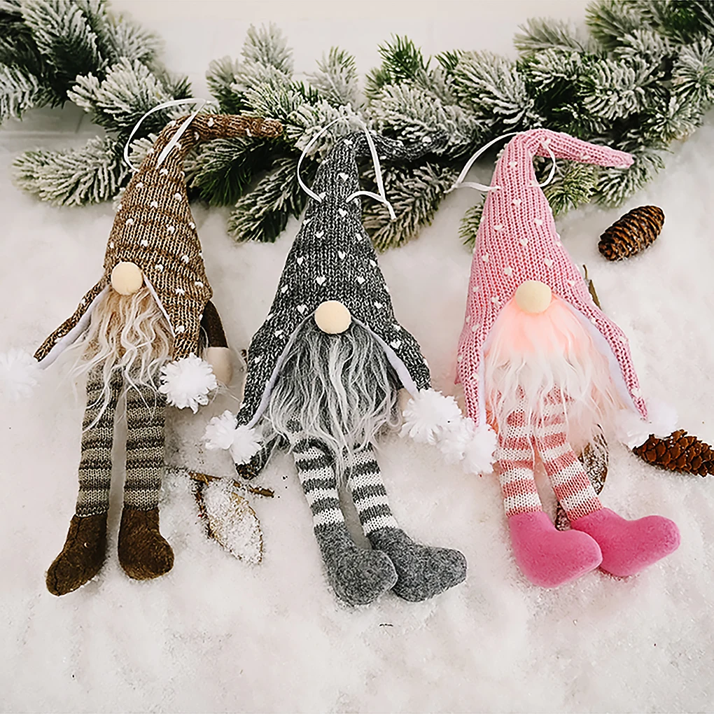 

Christmas Hanging Ornament Christmas Tree Decoration Knitted Doll Holiday Hanging Decor