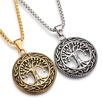 10pcs alloy tree of life round small pendant necklace for elegant women jewelry gifts c 19