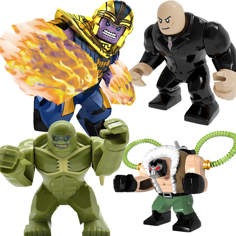 Кукла-конструктор супергерой движущийся крокодил танос Акула экшн-кукла Халк