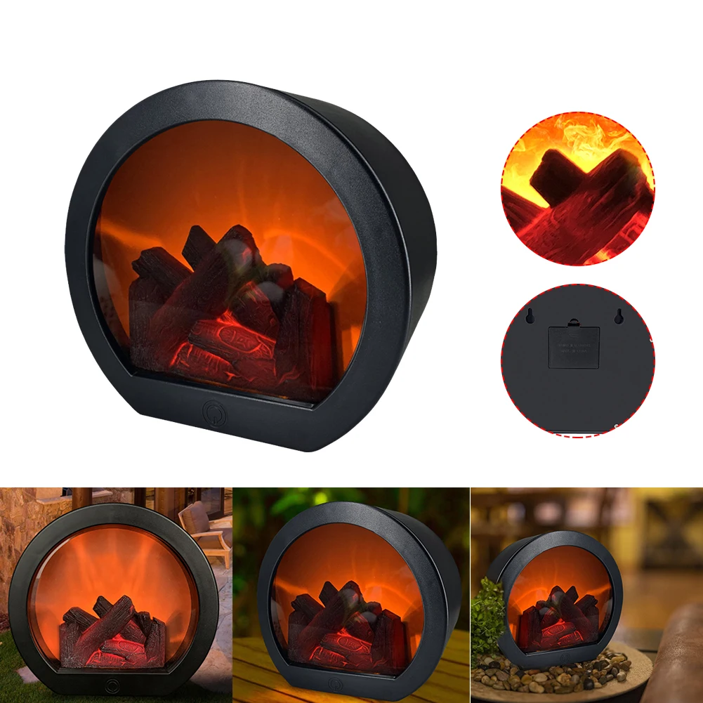 

LED Fireplace Lantern Simulation Flame Touch-sensitive Indoor Room Decor Flame Effect Night Light Party Holiday Home Ornament