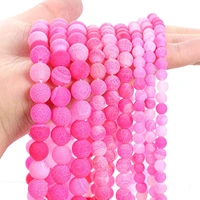 lw005 6810mm rose red weathered agate natural stone beads round loose beads for jewelry makingenergy stone healing power