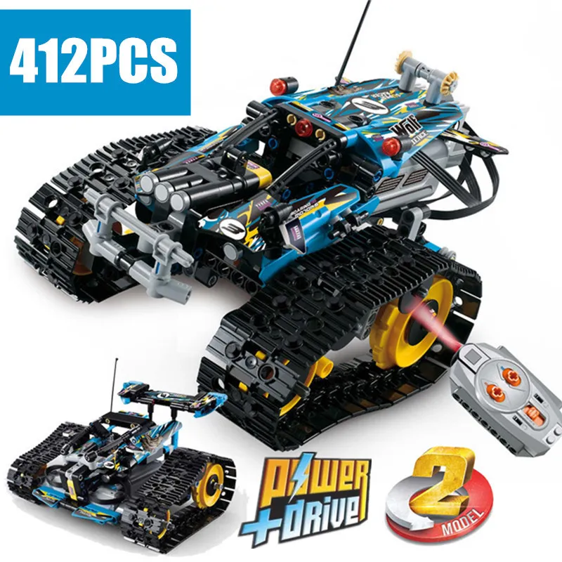 MOC RC Гусеничный гонщик Автомобильный Электрический Двигатель Мощность функция Fit Technic городской строительный блок кирпичная модель детский подарок - Цвет: no original box
