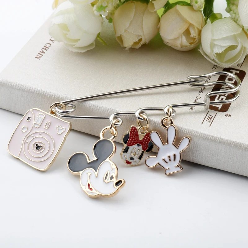 Cute Anime Cat Alice Wonderland Enamel Pendant Pins Brooches Trendy Cartoon Gift | Украшения и аксессуары