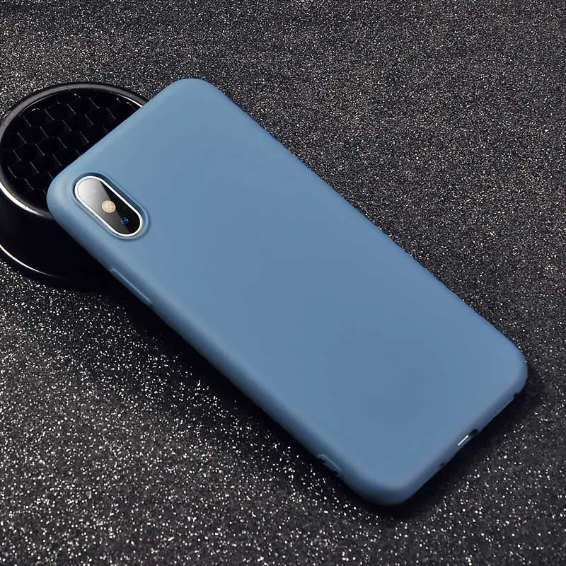 blue Противоударные резиновые чехлы для телефонов для iPhone 11 Pro Max 7 8 6 6s Plus жидкий силиконовый мягкий чехол из ТПУ для iPhone XS Max XR X Case - Цвет: blue