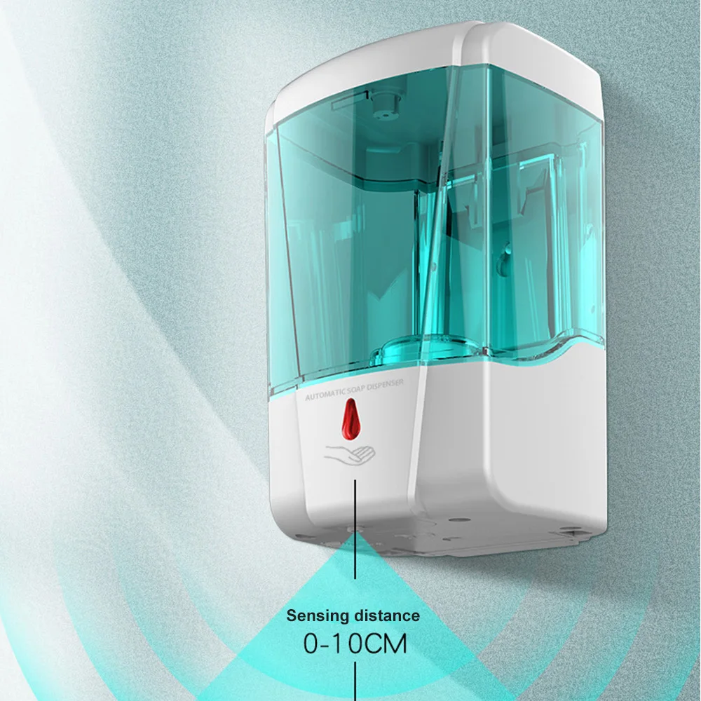 

700ml Wall Mounted Automatic Soap Dispenser With Touch Free Infrared Motion Senor for Bathroom, Kitchen, Office, School, Hotel,