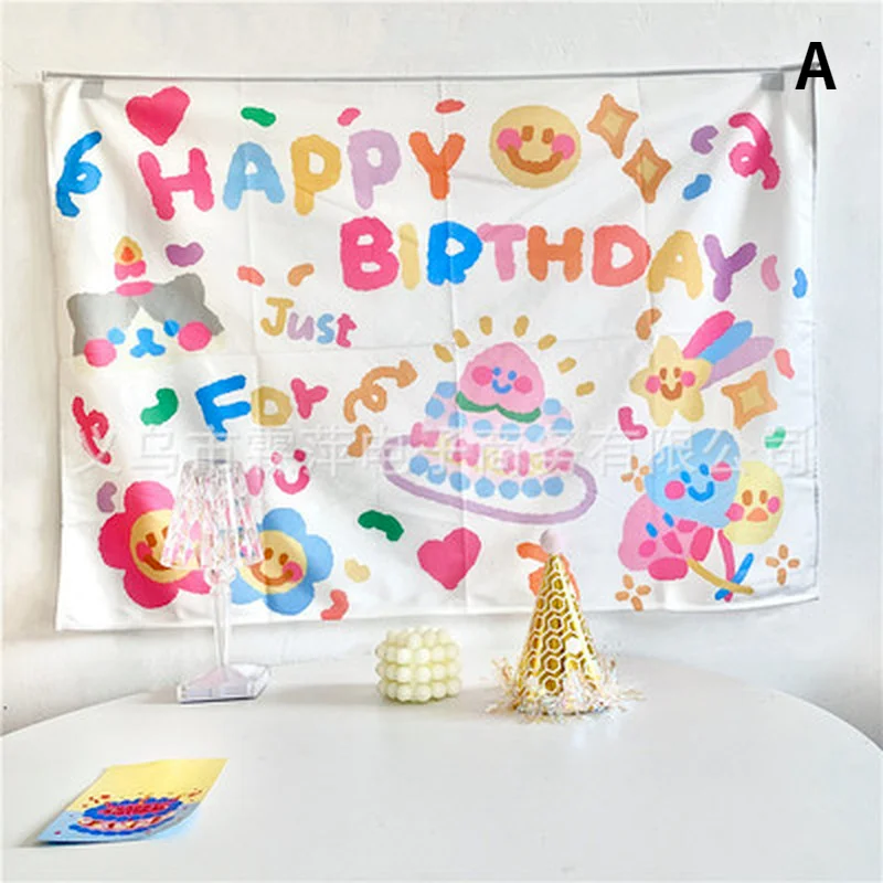 

Детское общежитие для девочек, украшение для стен, милый фон на день рождения, гобелен, мультяшное украшение для домашвечерние