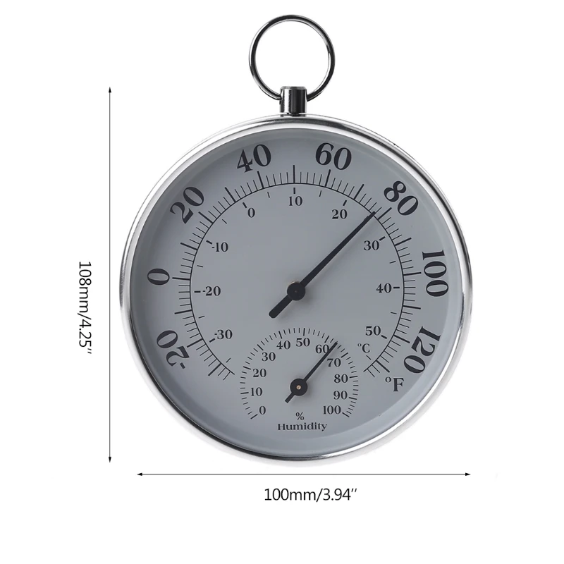 

Outdoor Thermometer Wireless - Weather Dial Hygrometer Thermometer No Battery Required Hanging Hygrometer for Wall R7UB