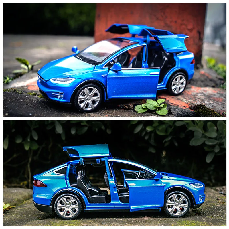1:32 Tesla Model X высококлассная модель автомобиля из сплава детские игрушки