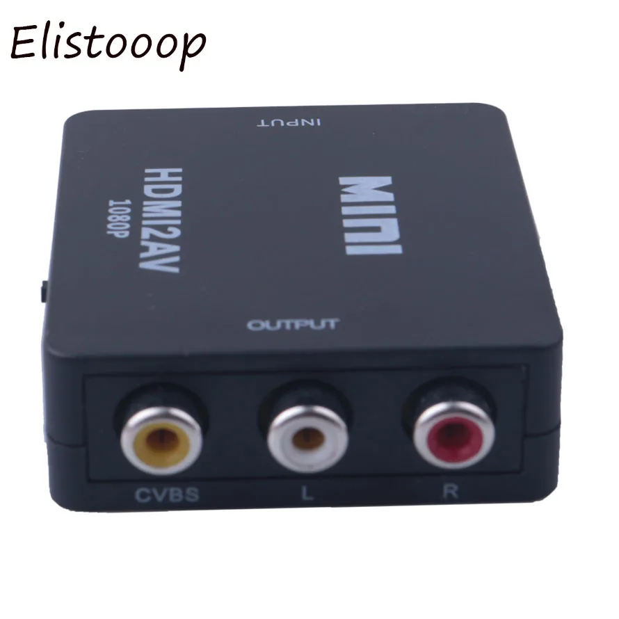 Мини адаптер HDMI совместимый с AV преобразователь видео HD RCA AV/CVSB L/R HDMI2AV Поддержка