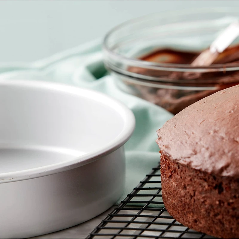 

Round Solid Bottom Cake Mould,Performance Aluminum Pan 8-Inch Round Cake Pans, Set of 2