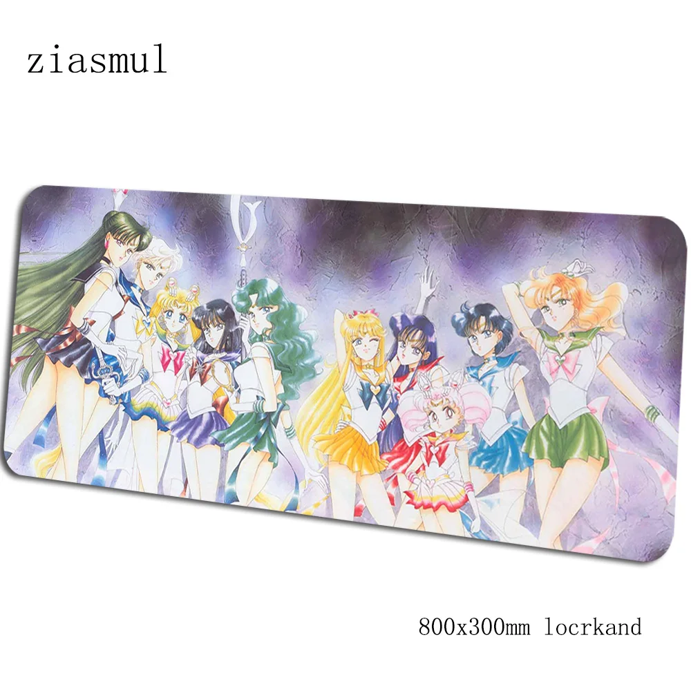 Sailor moon padmouse 80x30 см игровой коврик для мыши милый большой коврик для мыши геймер компьютерный Настольный коврик для ПК notbook mousemate - Цвет: pattern 6