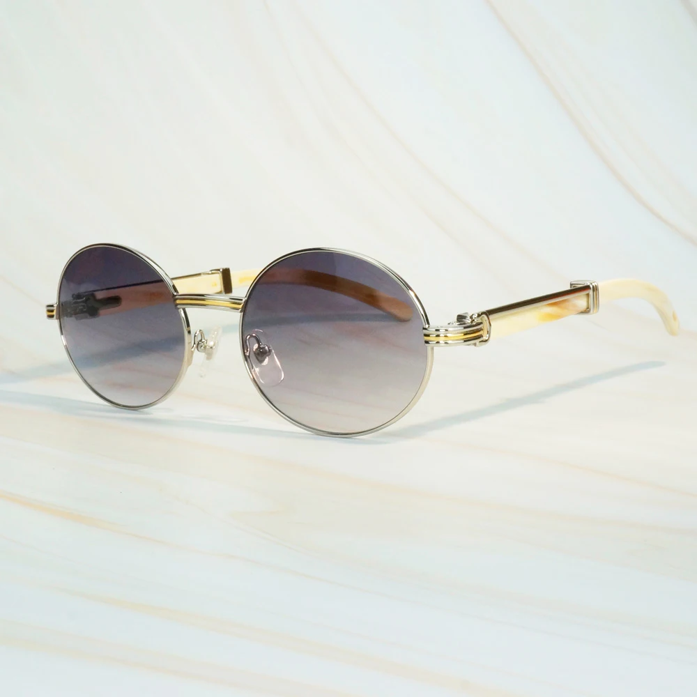 Роскошные очки с изображением рога буйвола красные овальные мужские для чтения